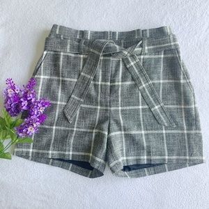Gray Plaid Shorts